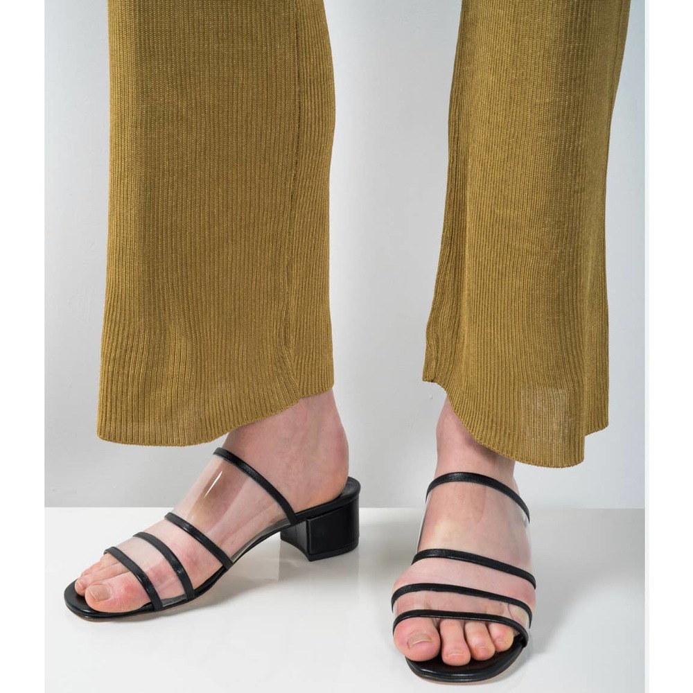 Maryam Nassir Zadeh MNZ Martina PVC Slide in Black Size 40